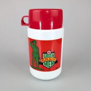 Vintage Disney Pixar Green Army Men Thermos‎ Red Cup 1996 Lunchbox Toy Story